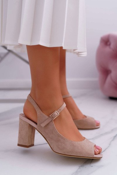 Sandales à talons aiguilles pour femmes Sergio Leone SK808 Dali Beige