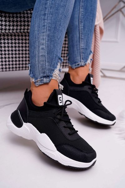 Chaussures Sportives Pailletées Femme Noir Micron