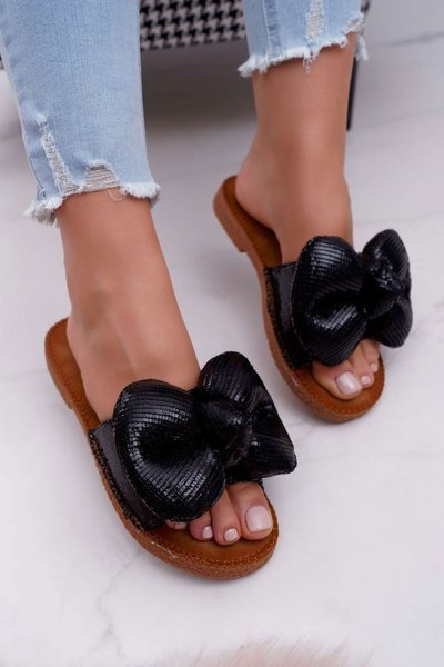 Women's Flip Flops with Large Cocard Black Big Love