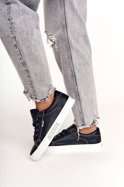 Női bőr slingback teniszcipő BIG STAR EE274315 Fekete