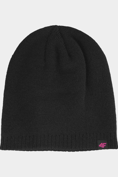 Bonnet d'hiver pour hommes 4F 4FAW23ACAPM304-20S Noir