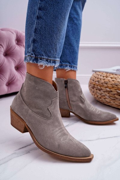 Cizme de cowboy din piele pentru femei Cappucino Batty