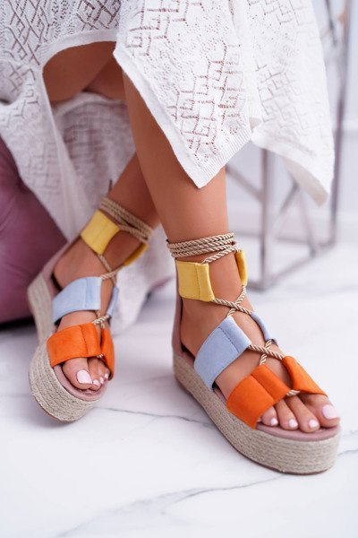 Sandale cu platformă multicoloră pentru femei Espadrilles Manado