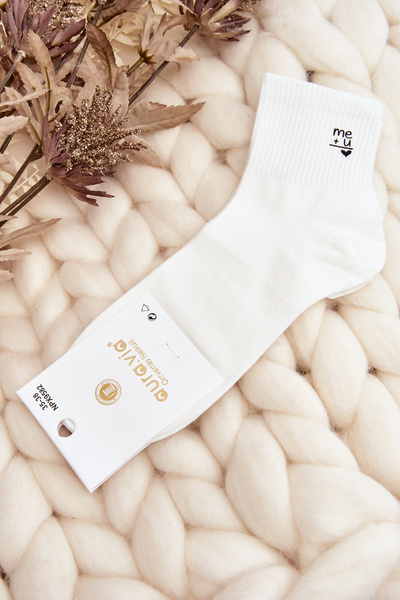Chaussettes Coton Femme Blanc