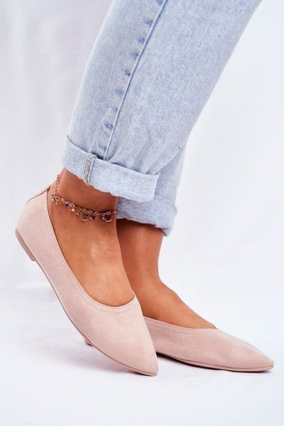 Ballerines Femme Eco-Suède Beige Magnifique