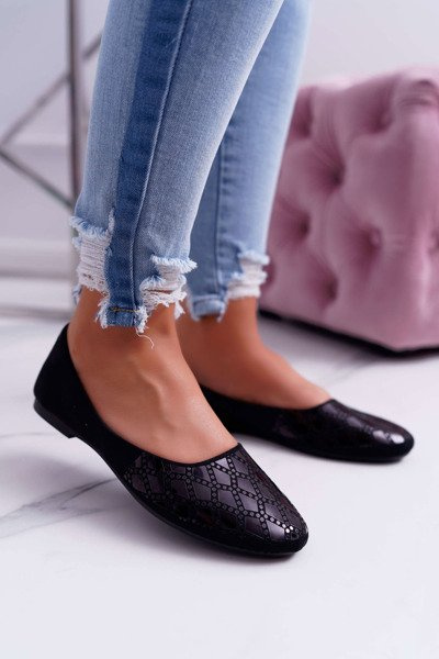Ballerines Femme Daim Noir Merante