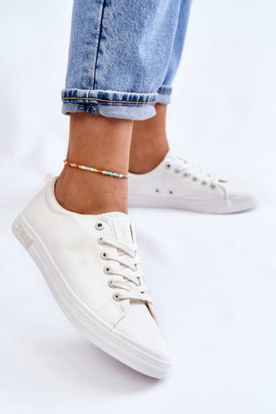 Baskets basses lisses pour femmes Big Star LL274058 blanc