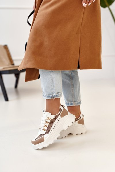 Női tornacipő, vaskos talpon, fehér Daydreamer