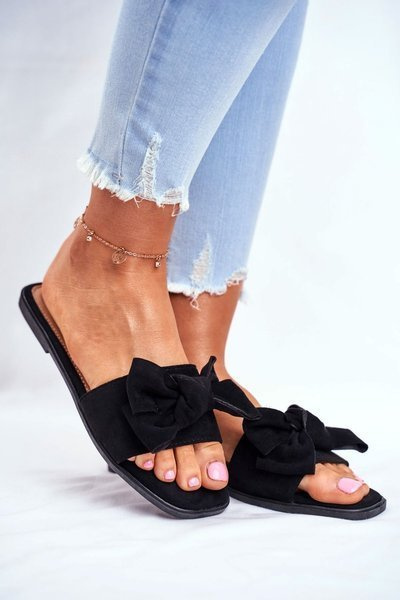 Claquettes Pour Femmes Avec Noeud Noir Malaisie