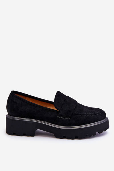 Klassische Wildlederschuhe Loafer Schwarz Corrin