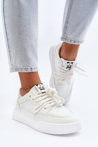 Damen Sneaker aus weißem Kunstleder Avanalis