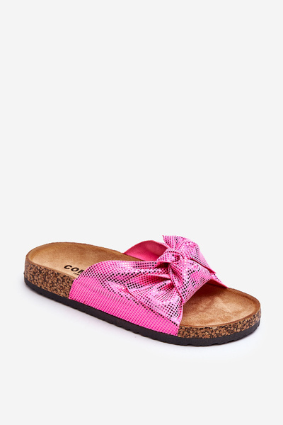 Chaussons Pour Femmes Avec Noeud Brillant Rose Cristina
