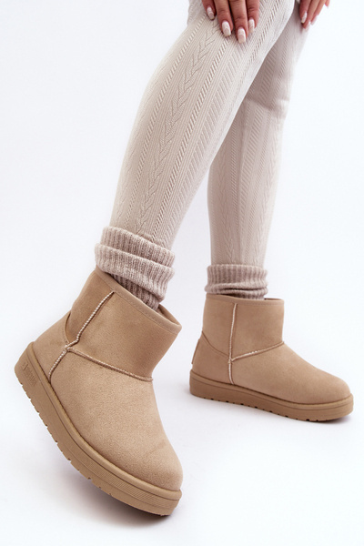 Bottes de neige fourrées pour femme Beige Big Star MM274160