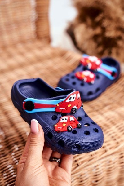 Children's Shoes Foam Slides Navy Car Bruno