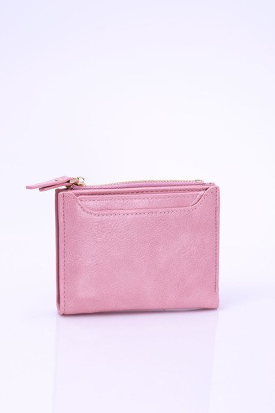 Petit Portefeuille Femme Rose Poudré Gold Lock