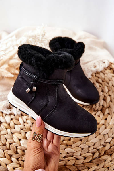 Bottes de neige pour enfants avec fourrure Big Star BB374056BS Noir