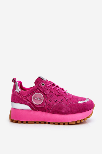 Moteriški zomšiniai platforminiai sportiniai batai GOE LL2N4002 Fuchsia