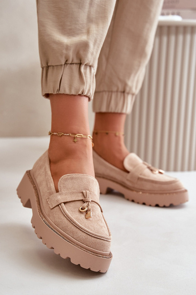 Mocasini din eco suede bej Verindalle