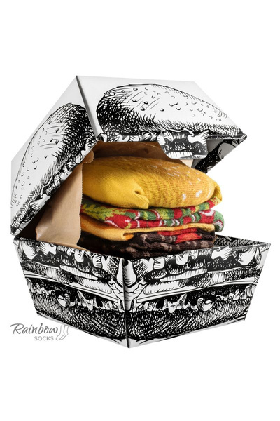 Rainbow Socks Burger Socks 2 pár