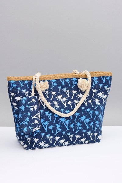 Große Strandtasche für Frauen in Marineblau