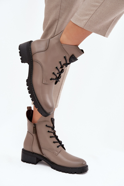 Isolierte Damenschnürstiefeletten Vinceza 58609 Grau