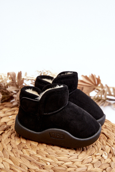 Bottes de neige isolées pour enfants avec doublure en fourrure noir Benigna