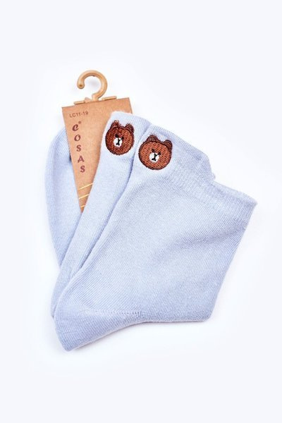 Teddybär-Socken aus Baumwolle für Kinder COSAS Blau