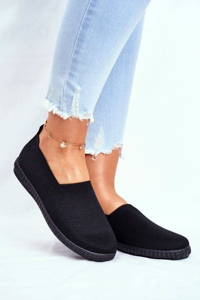 Baskets Femme Slip-on Noir Grigio