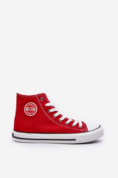 Damen Klassische Hohe Turnschuhe Big Star T274024 Rot