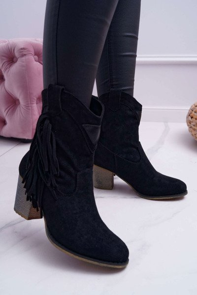Cizme de cowboy pentru femei pentru femei Black Marciapo