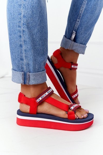 Foam Sandals On A Platorm Big Star HH274A102 Red