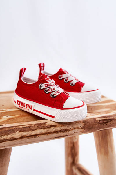 Adidași de pânză pentru copii Big Star KK374051 Roșu