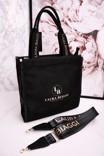 Sac Shopper Avec Bandoulière Amovible LAURA BIAGGI Noir