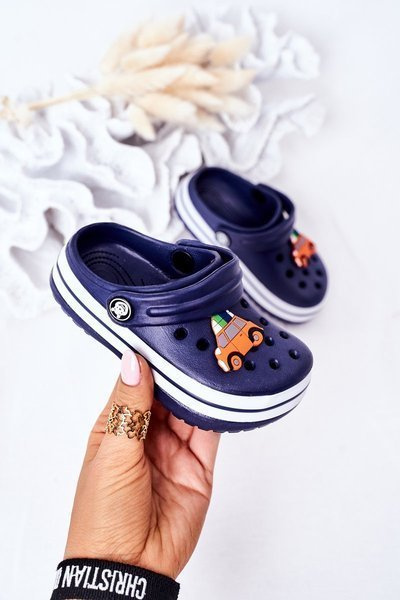 Children's Foam Slippers Crocs Navy Blue Lazy Day