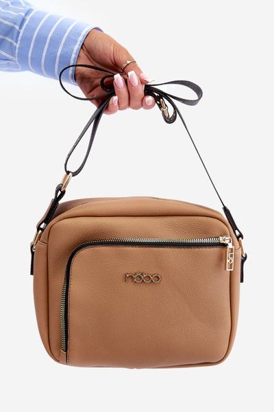 „Crossbody“ krepšys, pagamintas iš ekologiškos odos NOBO BAGP990-K015 Ruda