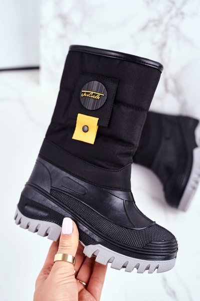 Fleecegefütterte Kinderstiefel Stiefel Schwarz Rubbi