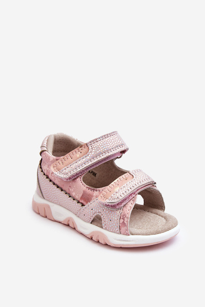 Sandales confortables pour enfants avec velcro rose Alaska