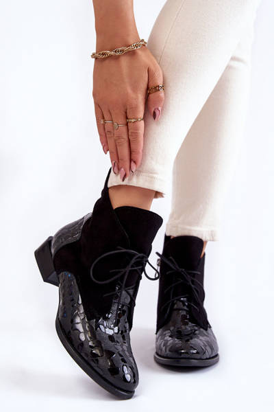 Leather Boots On Flat Heel Maciejka 2878J-01 Black