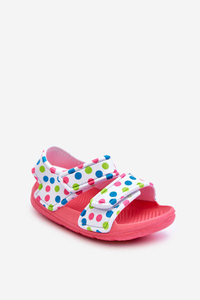 Sandales Enfant Mousse Légère À Motifs Rose Et Blanc Malaga
