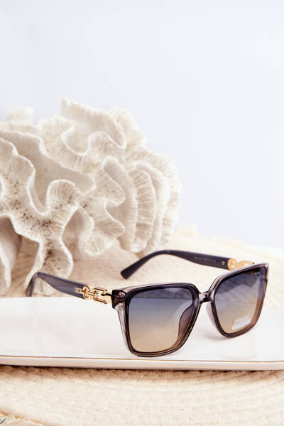 Ochelari De Soare Pentru Femei Cu Detalii Decorative UV400 Gri