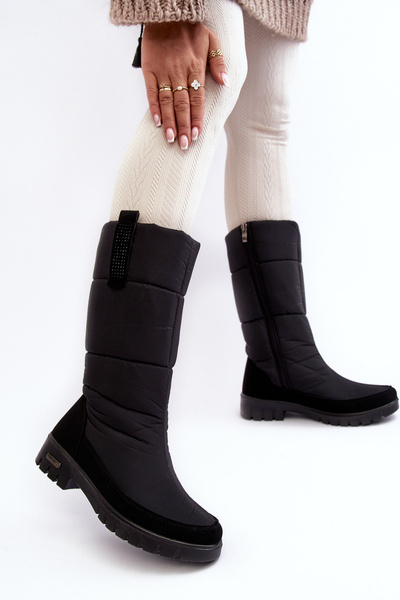 Bottes de neige rembourrées pour femmes Progress PROGJ-22-136 Noir