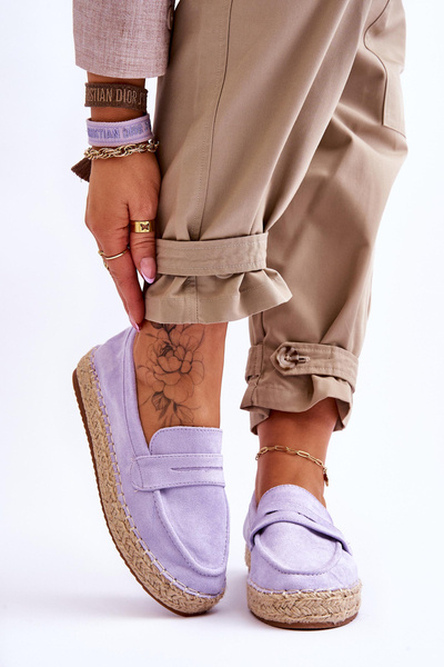 Espadrilles Femme En Daim Violet Keyla