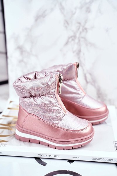 Bottes de neige femme chaudes en laine naturelle bulles roses
