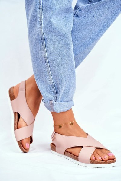 Sandale pentru femei Big Star Flat Powder Pink FF274624