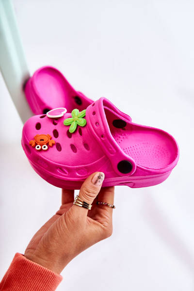 Vaikiškos šlepetės su putomis Crocs Fuchsia Sailor