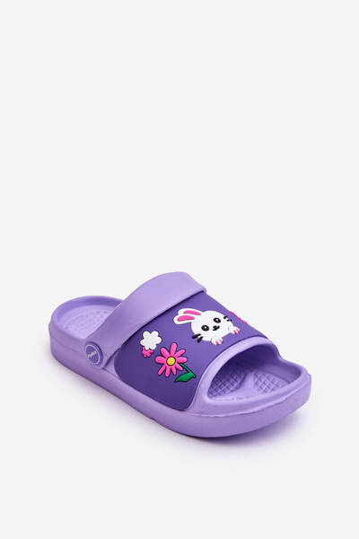 Claquettes Légères Pour Enfants À Motif Animal Violet Rico