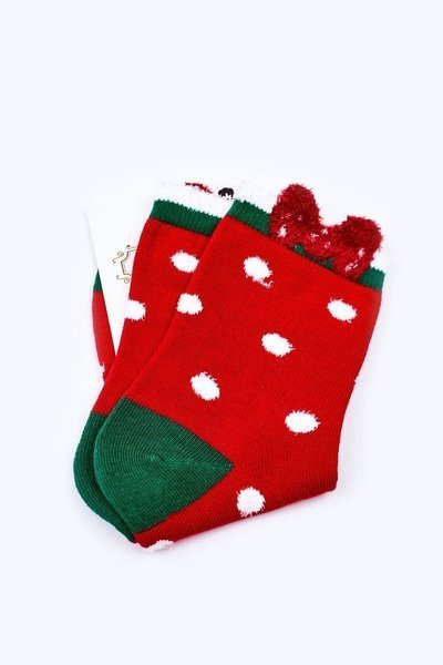 Weihnachten Baumwolle Erbsen Socken Rot