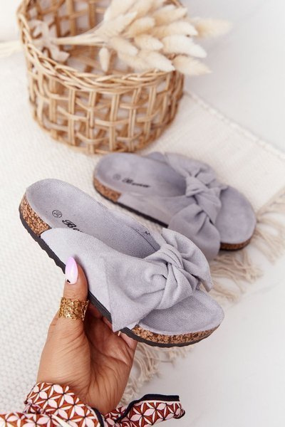Papuci pentru copii pe Cork Grey Little Wendy