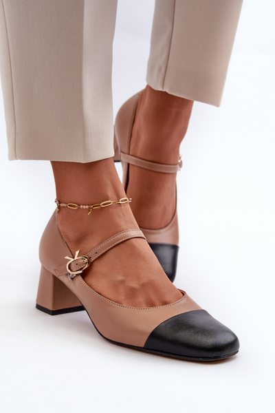 Escarpins en cuir pour femmes Laura Messi 2846 marron
