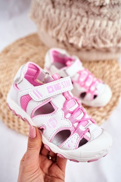 Big Star Kinder-Klettverschluss-Sandalen Weiß FF374207